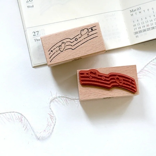 Pei+Pei．小兔手帳印章 星河