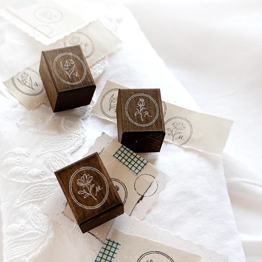 Pei+Pei．標本印象－植花印章 3入組