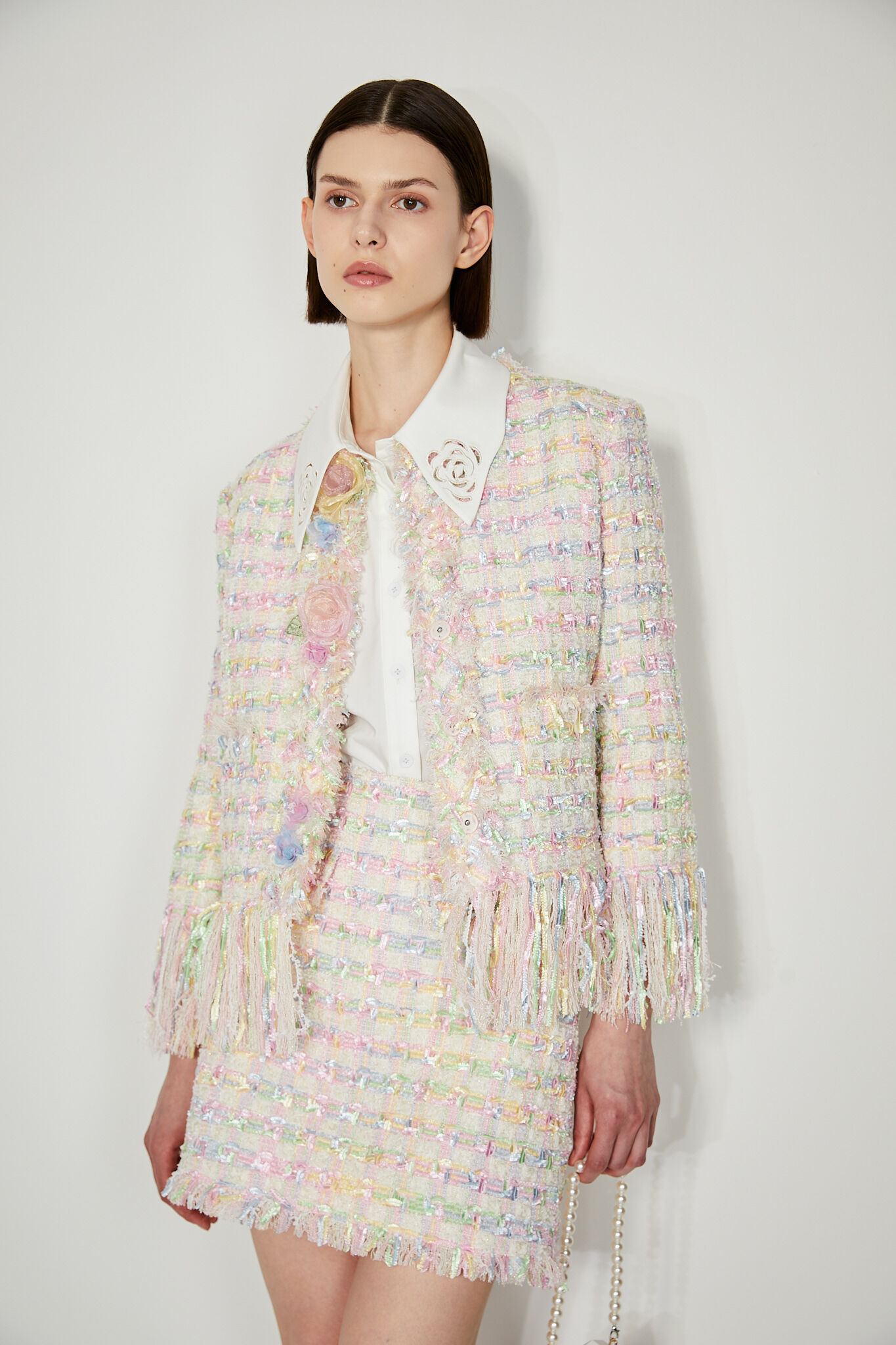 BC15005D1 幻彩流蘇粗花呢小香外套