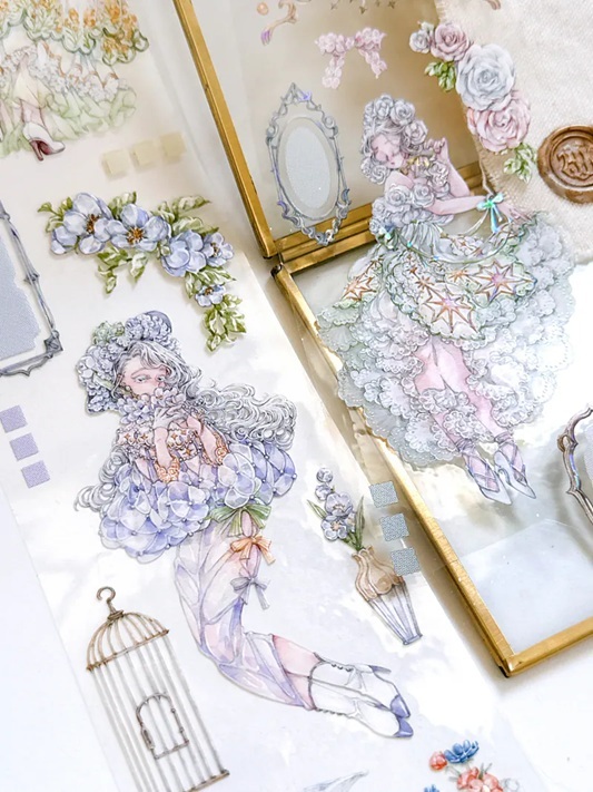 Pei+Pei．午茶私語 8cm 貝殼光亮面PET膠帶 <整捲/分裝>