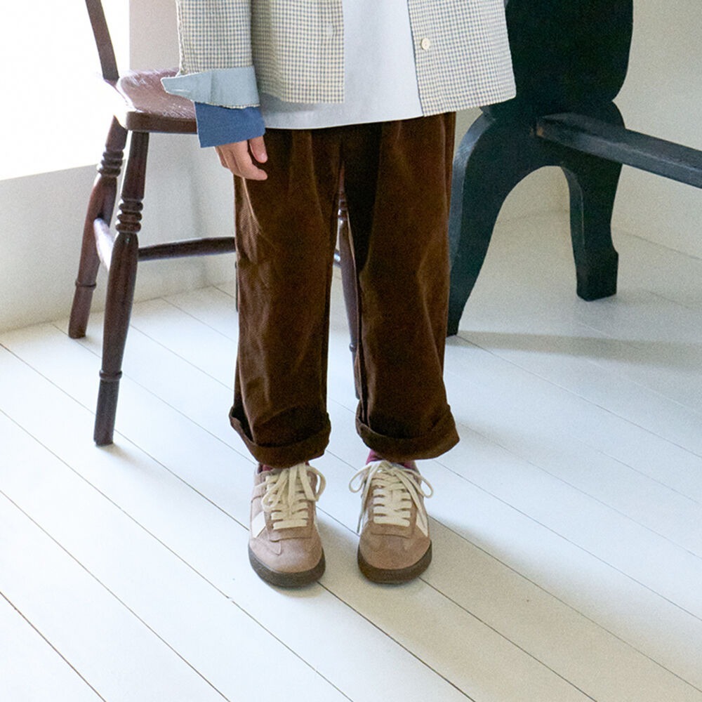 [十月第三週出貨]-燈芯絨直筒褲｜棕色