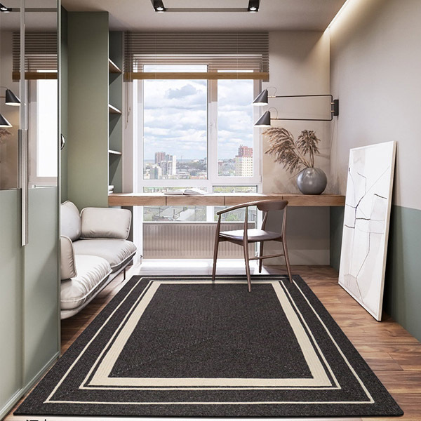 俐落框線羊毛地毯