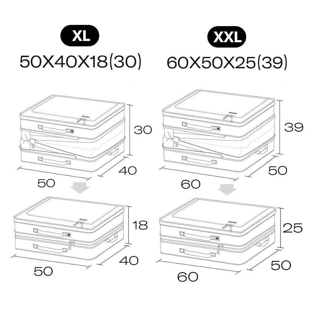 【官網組合】全能收納壓縮組 （XL+XL+XXL+XXL / 顏色任選）