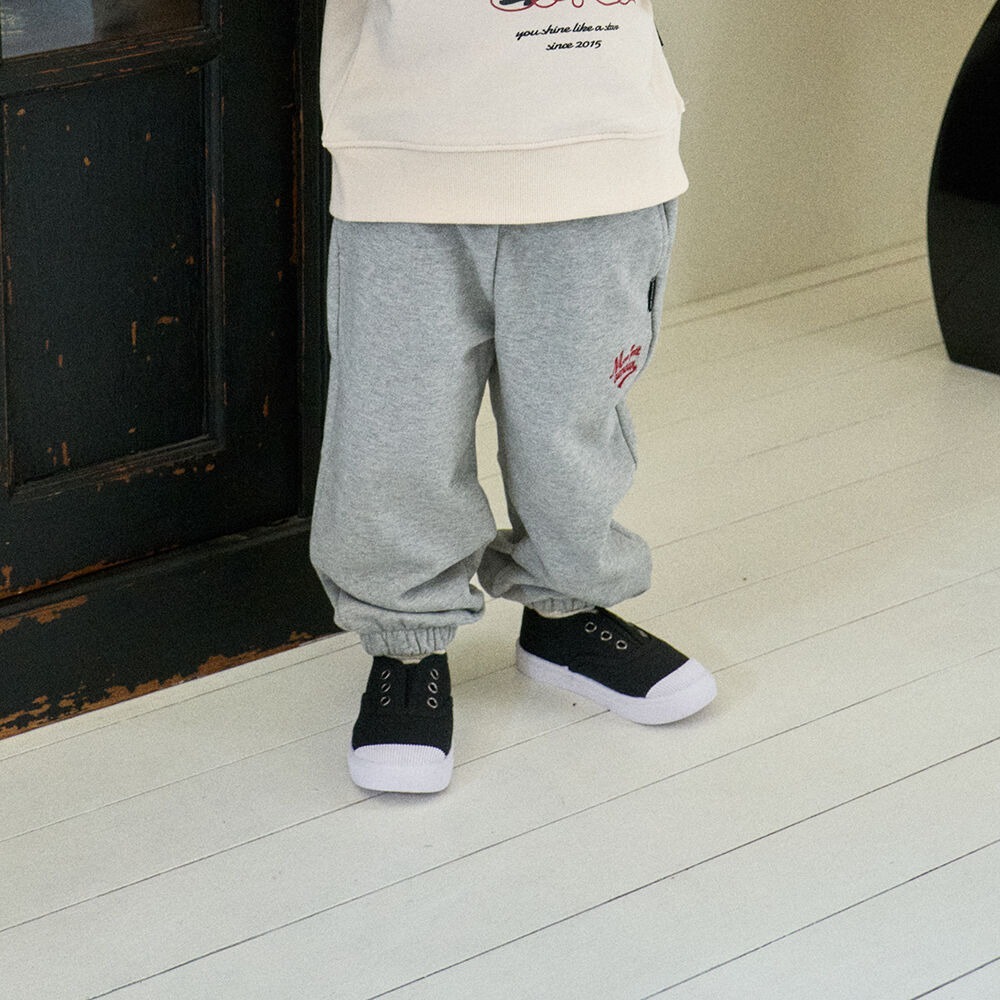 [十月第三週出貨]-字母休閒褲｜灰色