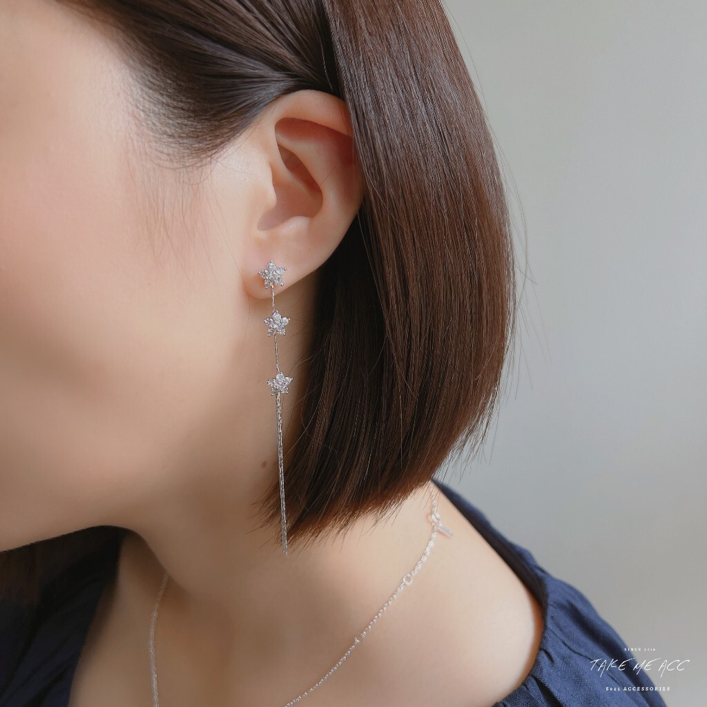 愛如雪｜全純銀耳環