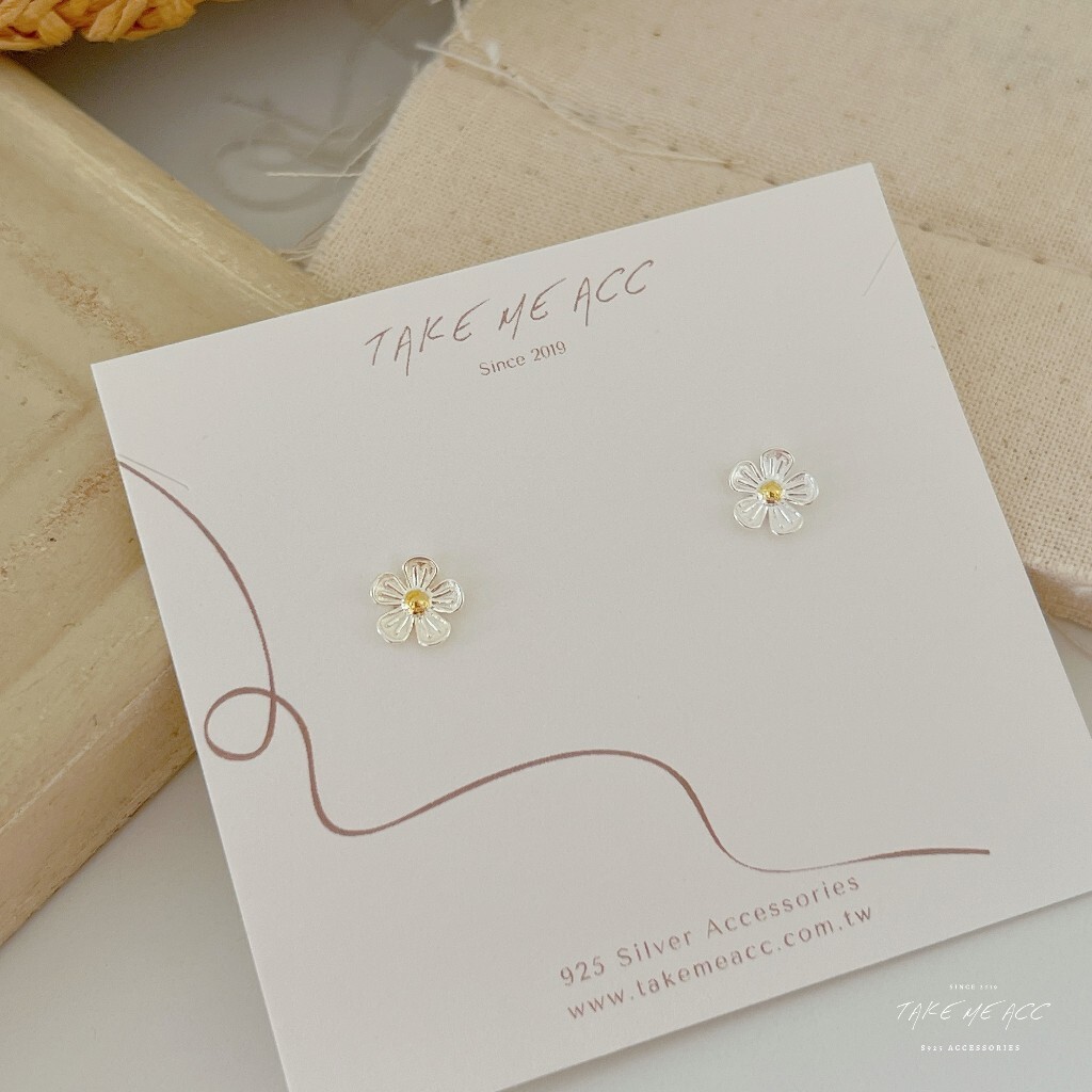 小花圃｜全純銀耳環