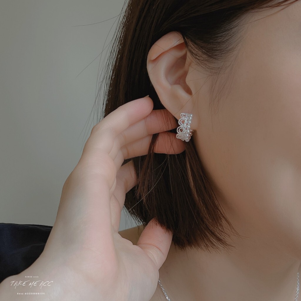 妳的皇冠｜純銀針耳環