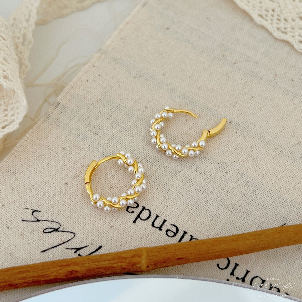 旋轉花園｜純銀針耳環