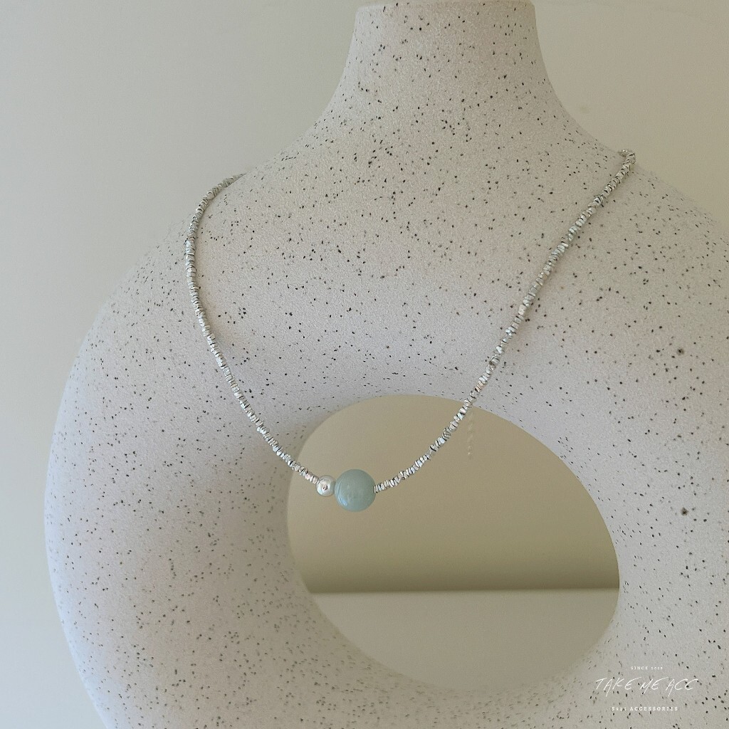 綠光翡翠｜純銀項鍊