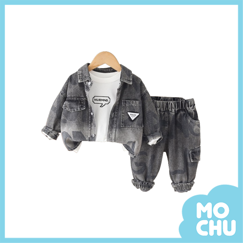 浮水印漸層牛仔套裝(二色)