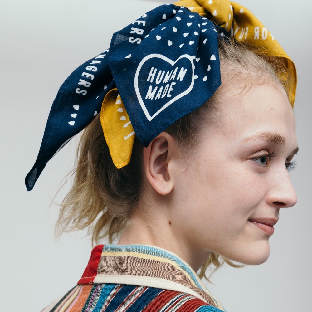 現貨┃日本製 HUMAN MADE BANDANA 小愛心 方巾 頭巾 領巾