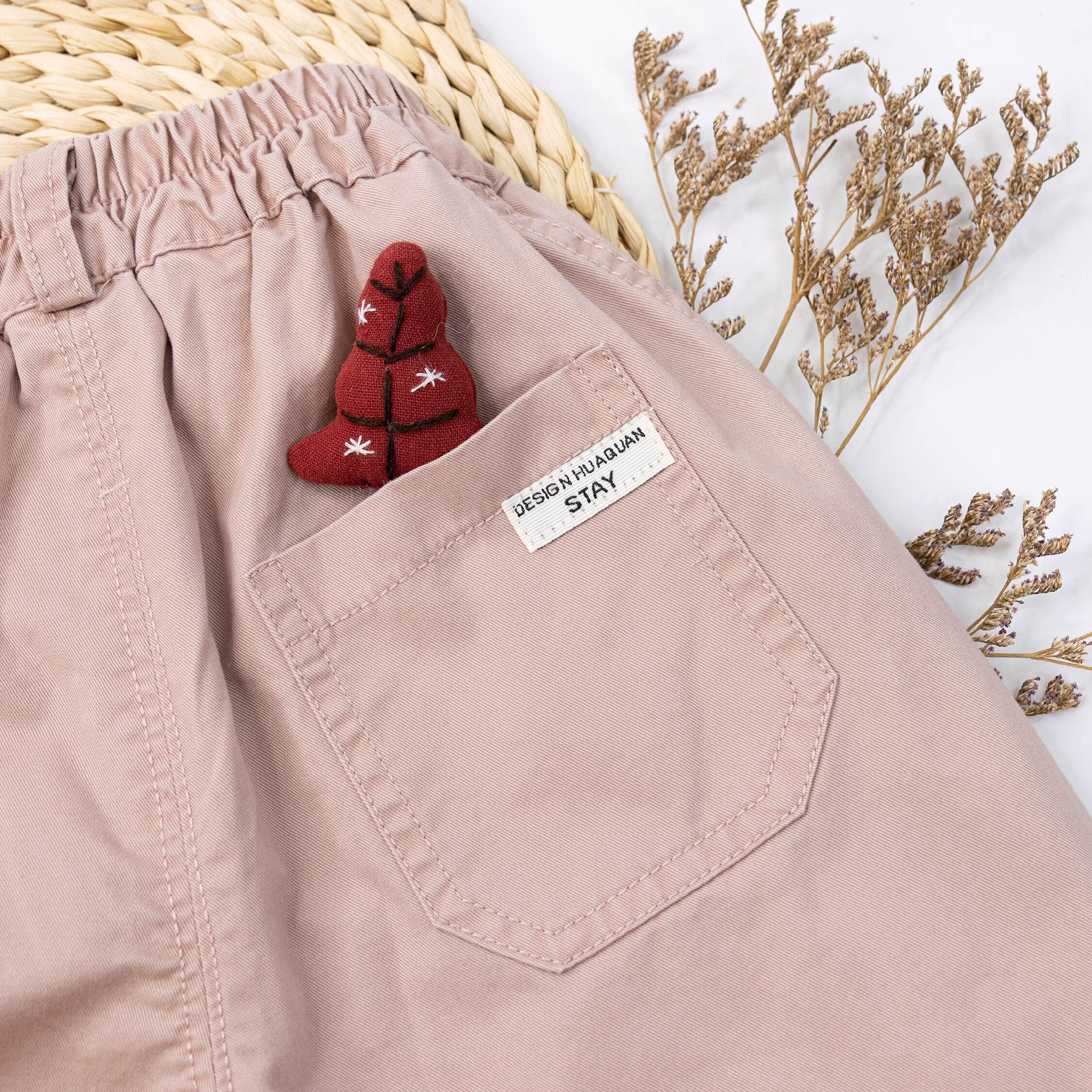 【H55250】質感裝飾鈕釦休閒長褲＊二色