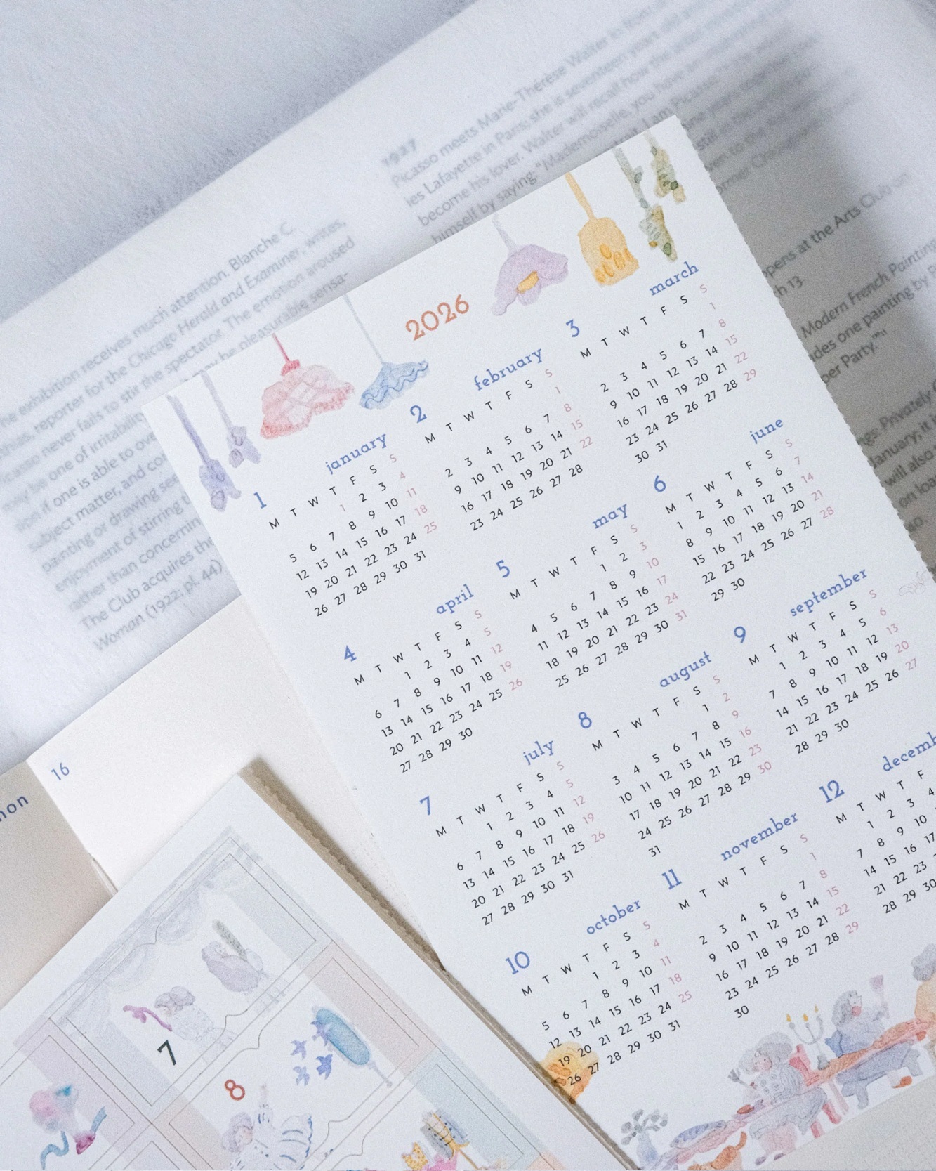 Dodolulu．2026 月間月曆貼紙