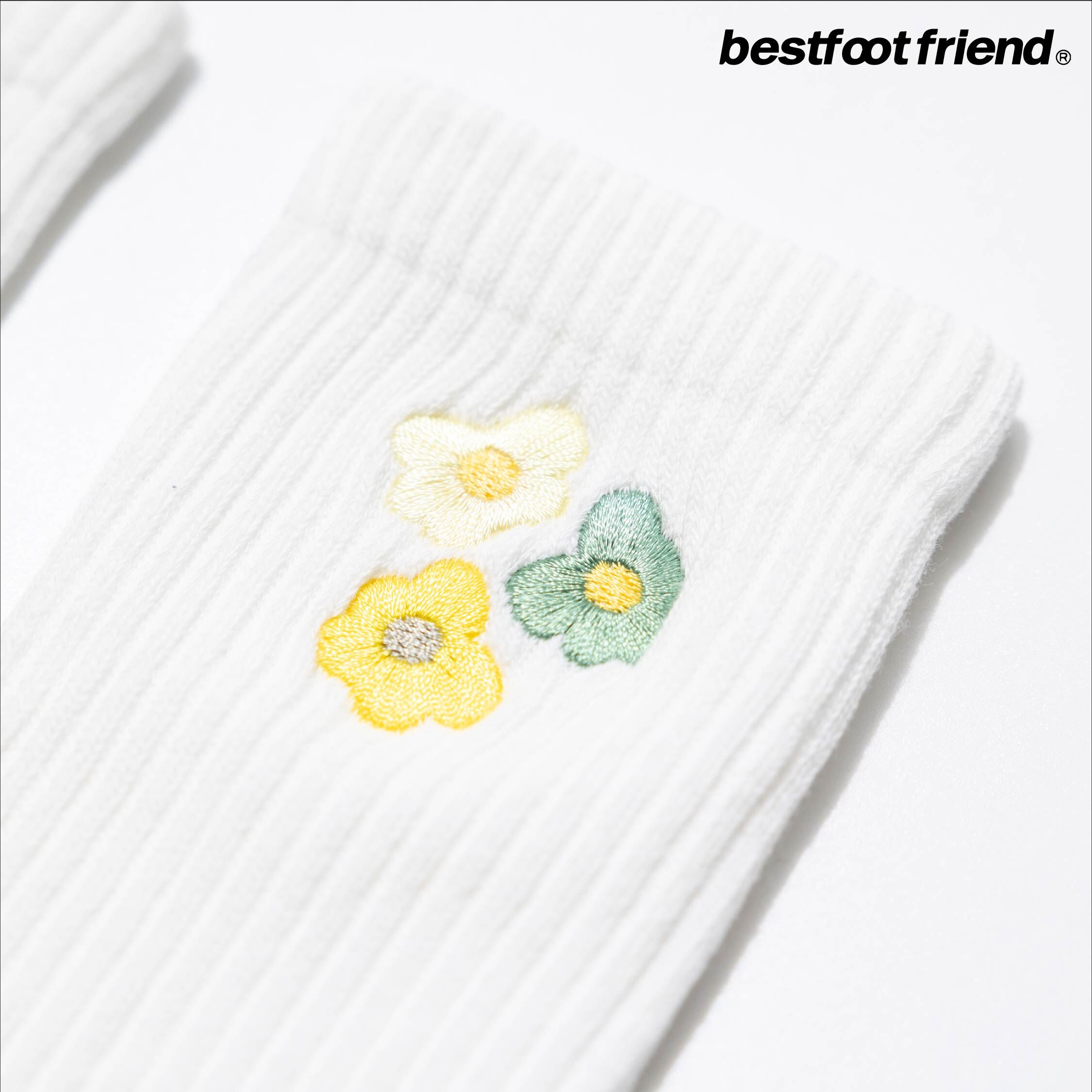 Best Foot Friend Plumeria Socks