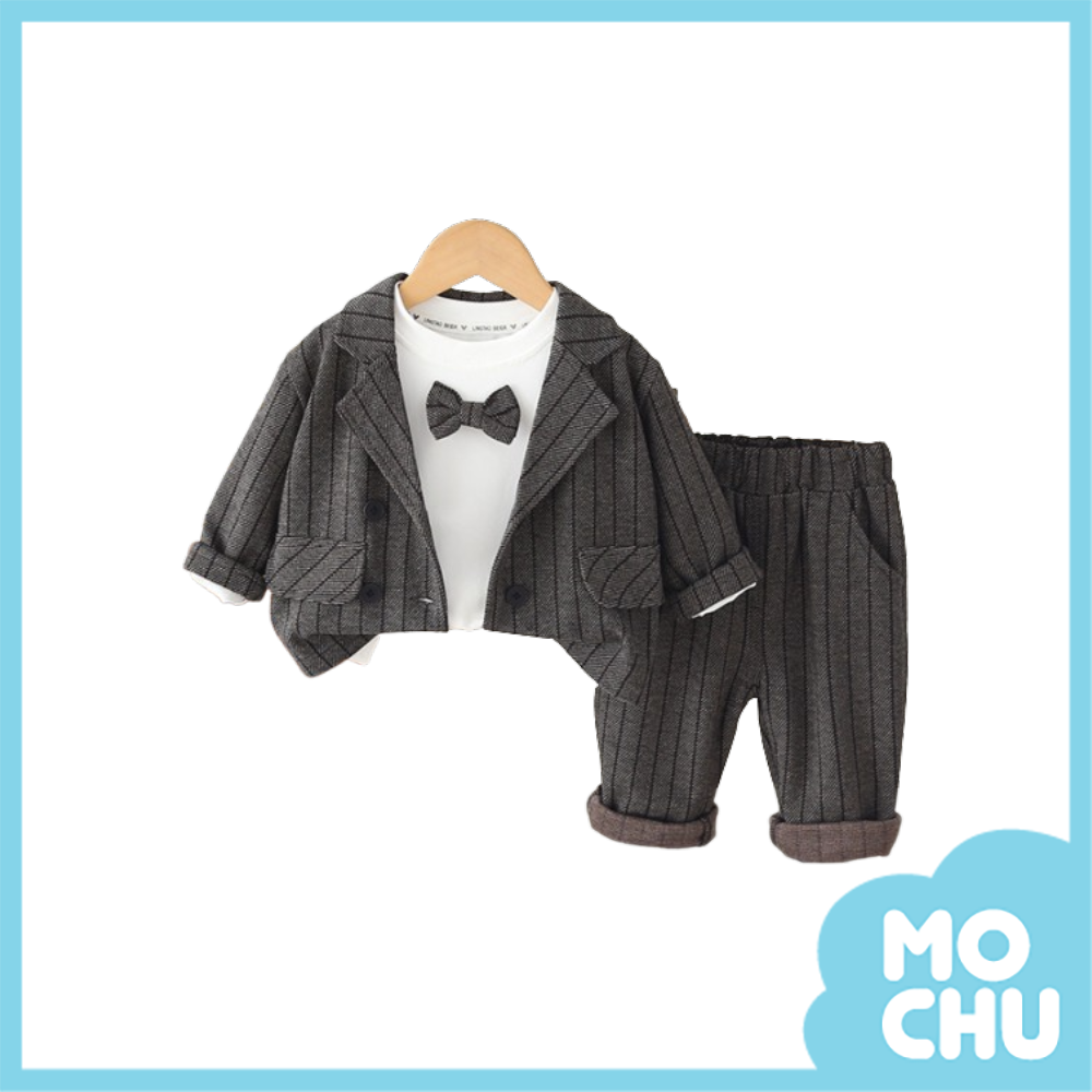 休閒西裝三件組套裝(二色)