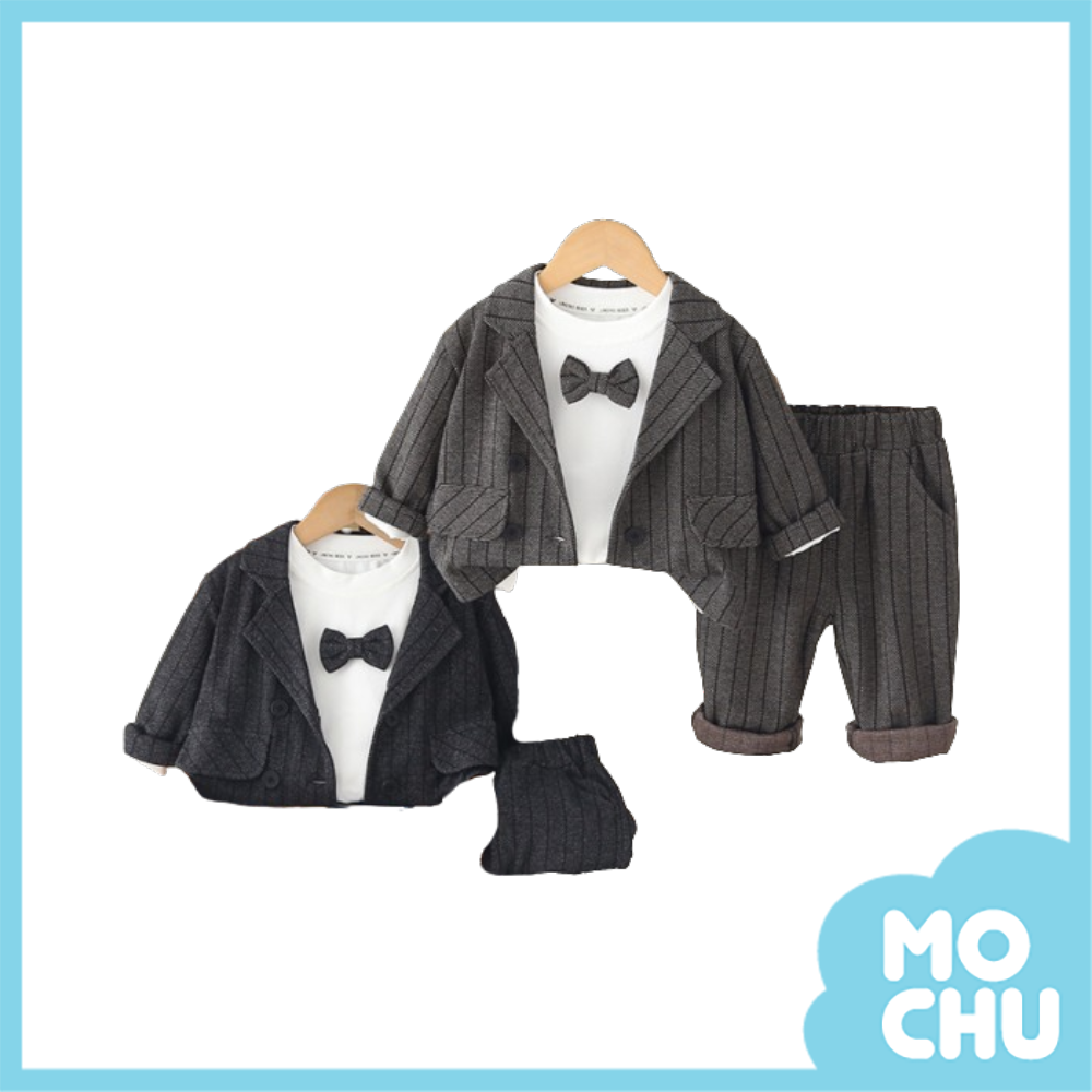 休閒西裝三件組套裝(二色)