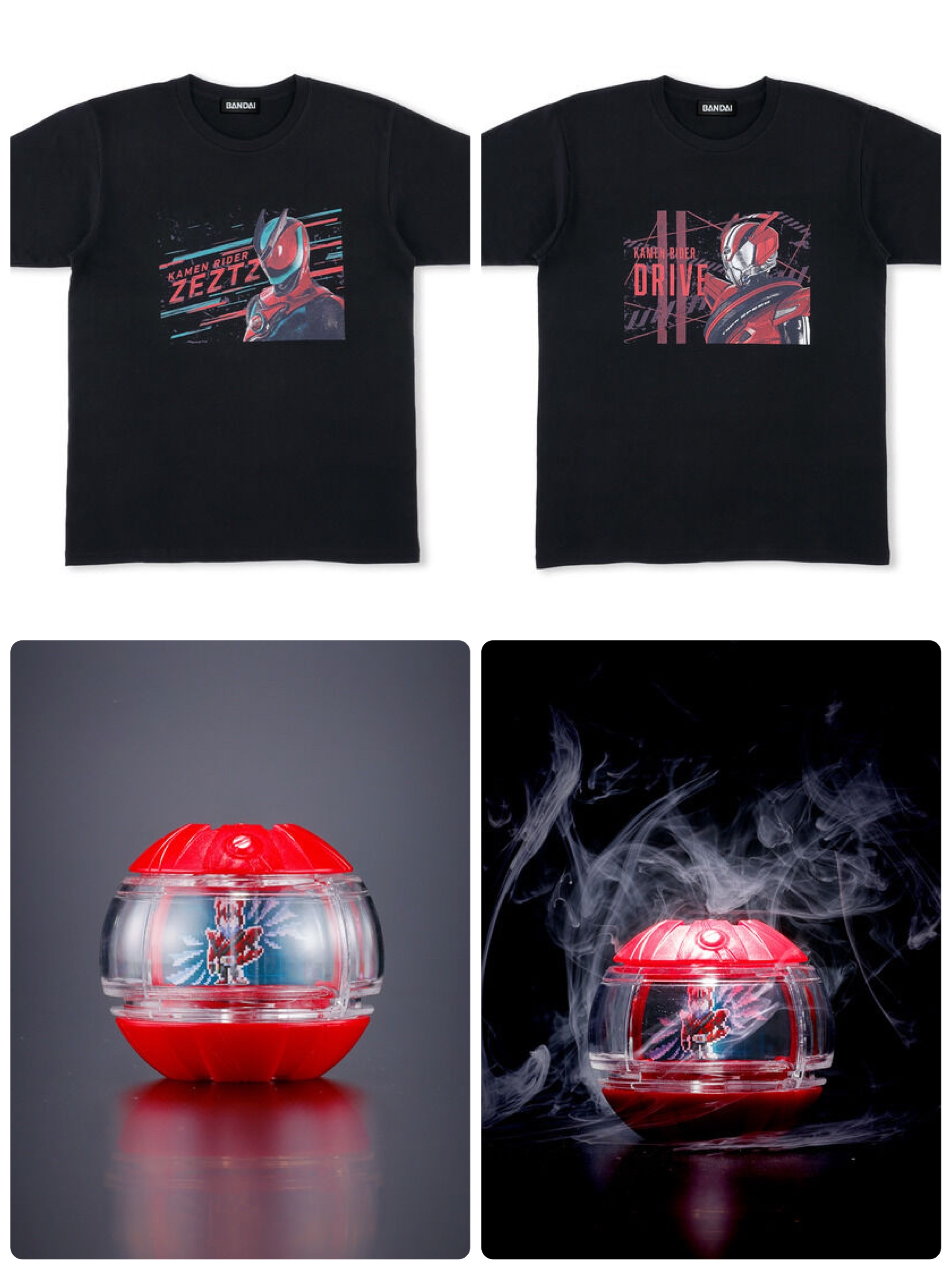 237417 Pbandai 預訂 2025/11月 【仮面ライダーゼッツ／仮面ライダードライブ】ドライブカプセム付属ヒーロー柄Tシャツ