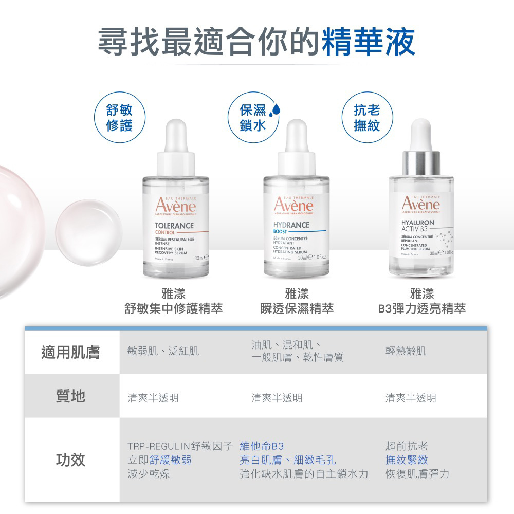 雅漾舒敏集中修護精萃 無香料精華液 舒緩修護精華液