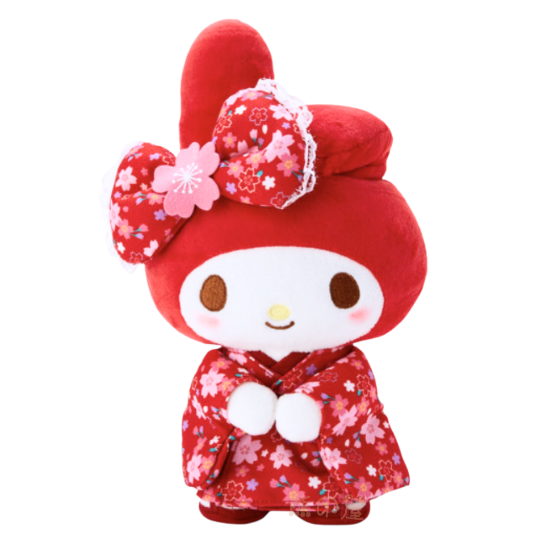 My Melody和服櫻花毛公仔擺件 (平行進口)