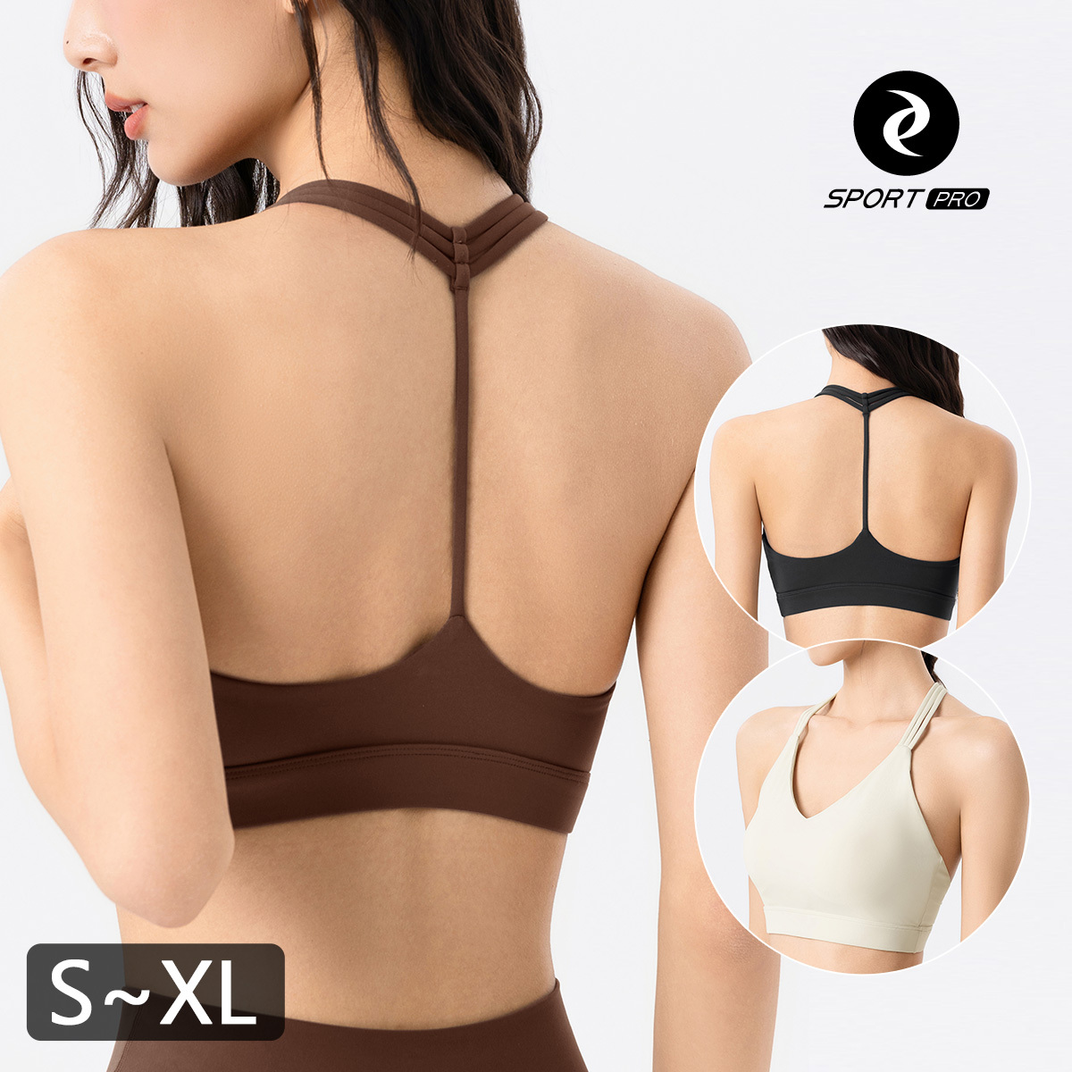 中強度細線Y字美背瑜珈/運動/機能內衣【半固定罩杯】