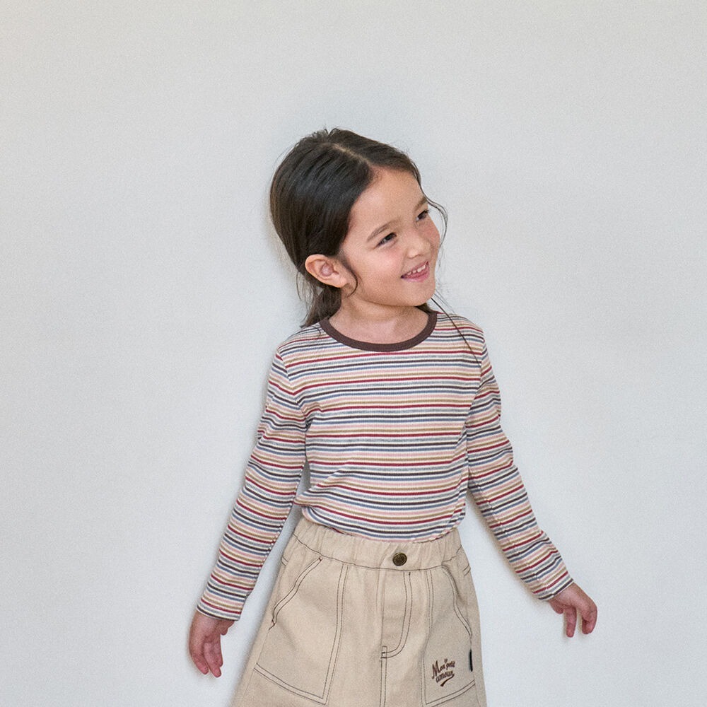 [十月第三週出貨]-圓領上衣｜條紋