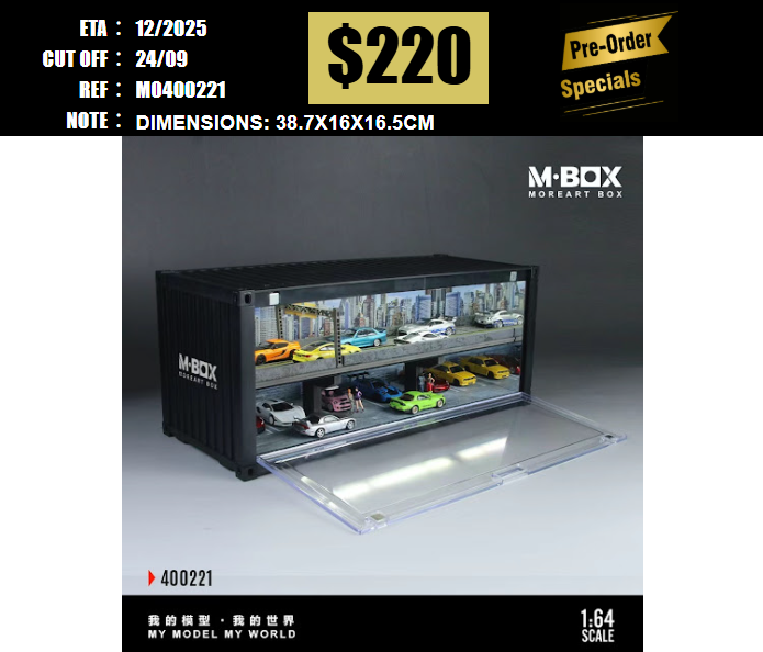 PO-$220 * MBOX * 1:64 DIORAMA - THE SCENE OF A CONTAINER OVERPASS (MO400221) [OD18/09]