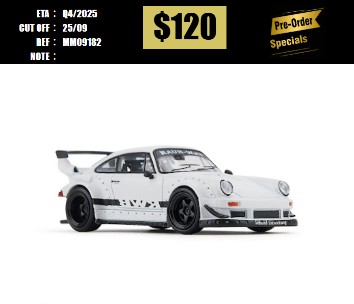PO-$120 * MODELMODEL * 1:64 RWB 930 GT WING WHITE [OD18/09]