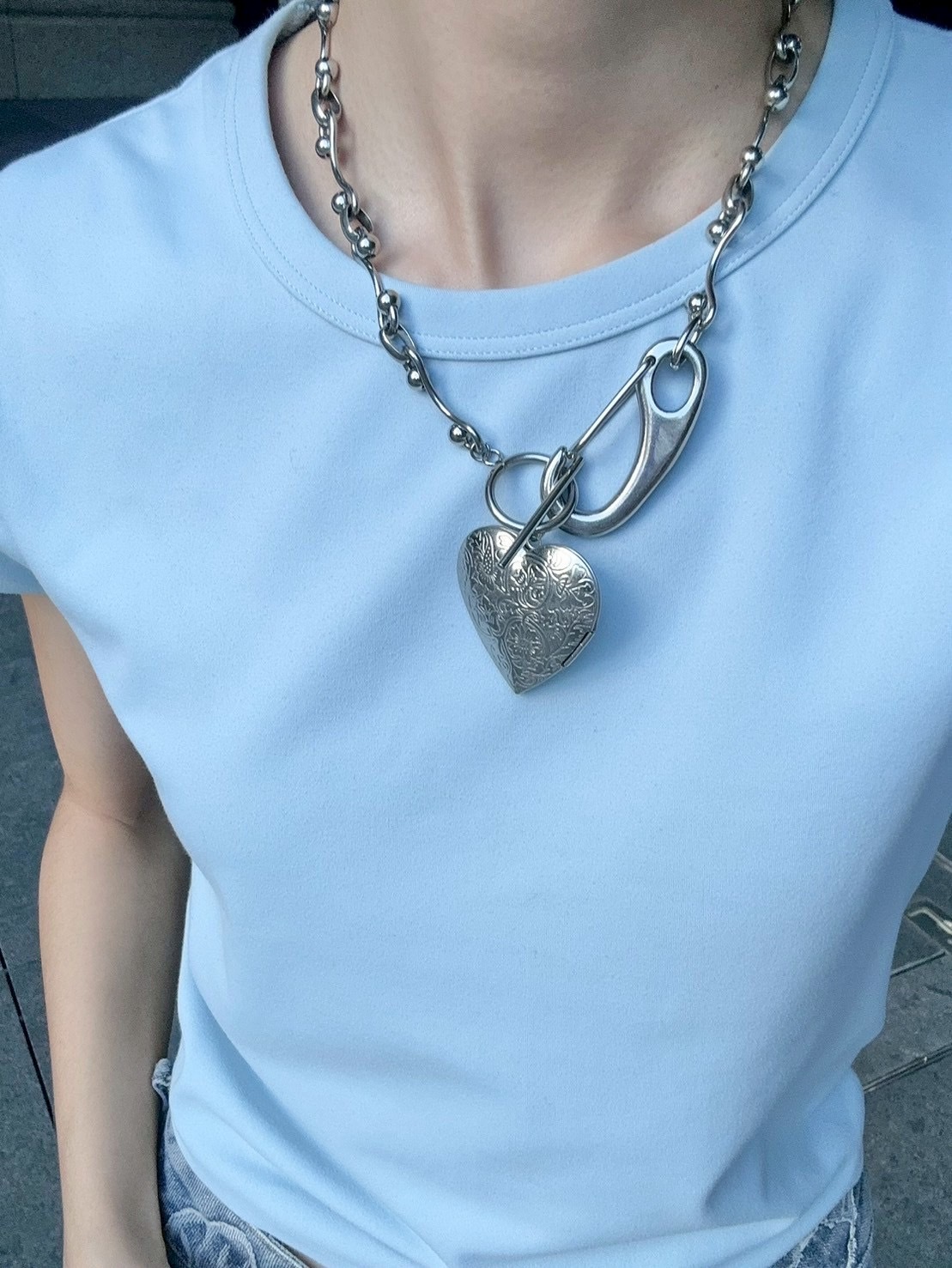 [LAUGHTER] 愛心吊墜項鍊 NO.283