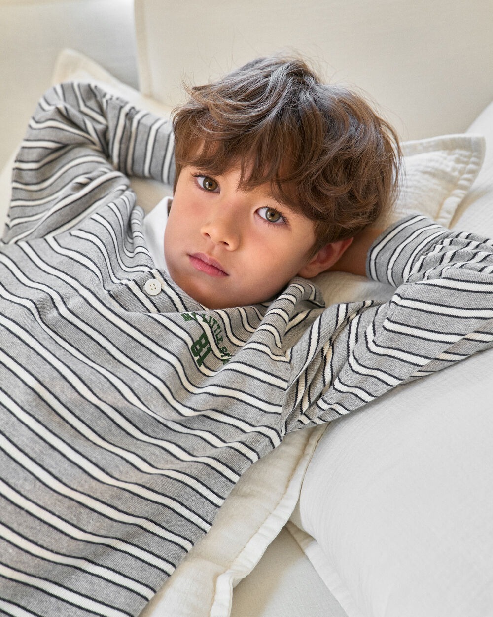 [十月第三週出貨]-橄欖球風Polo上衣｜灰色