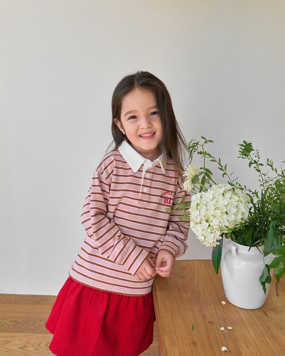 [十月第三週出貨]-橄欖球風Polo上衣｜粉色