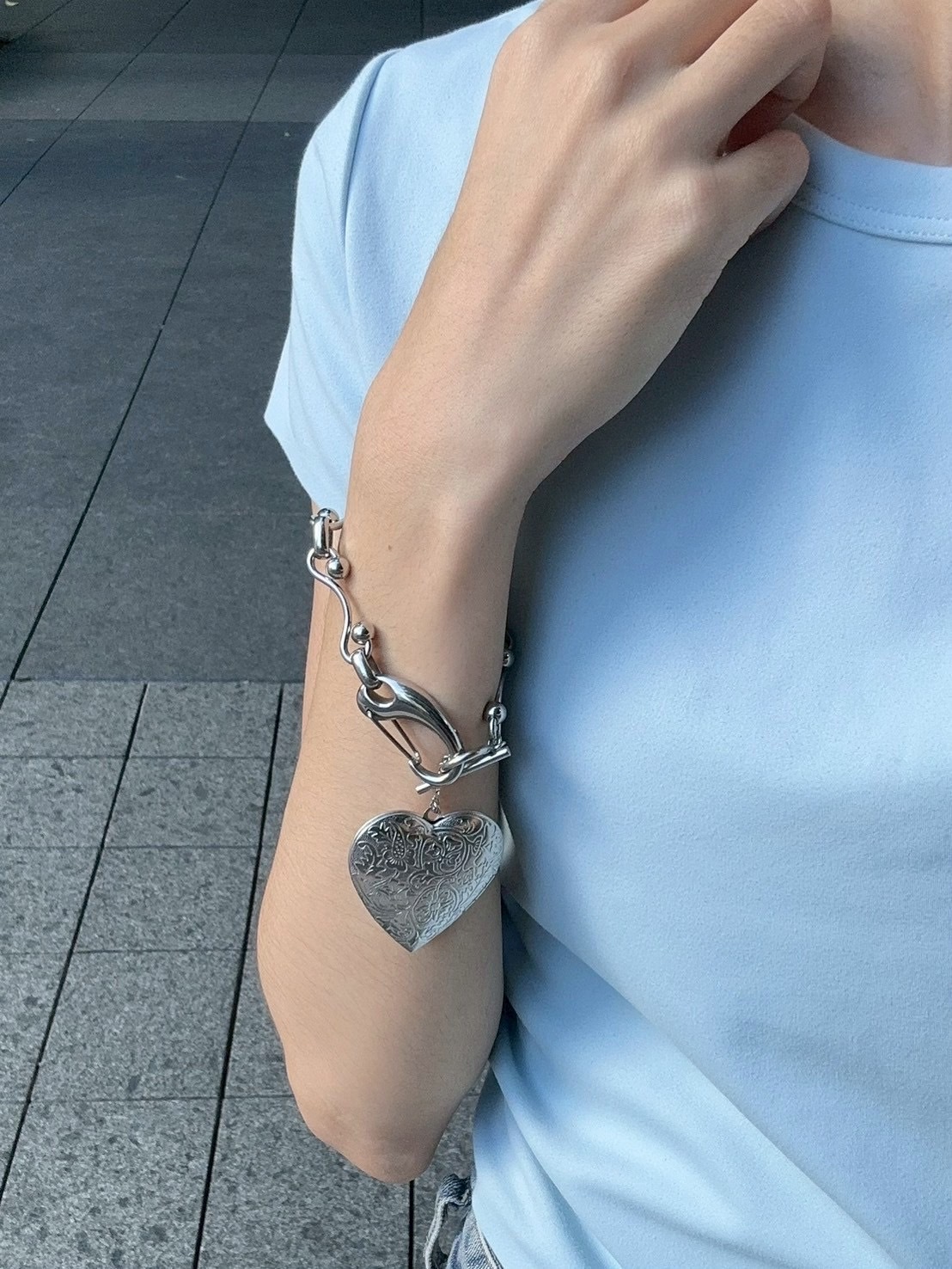 [LAUGHTER] 愛心吊墜手鏈 NO.284