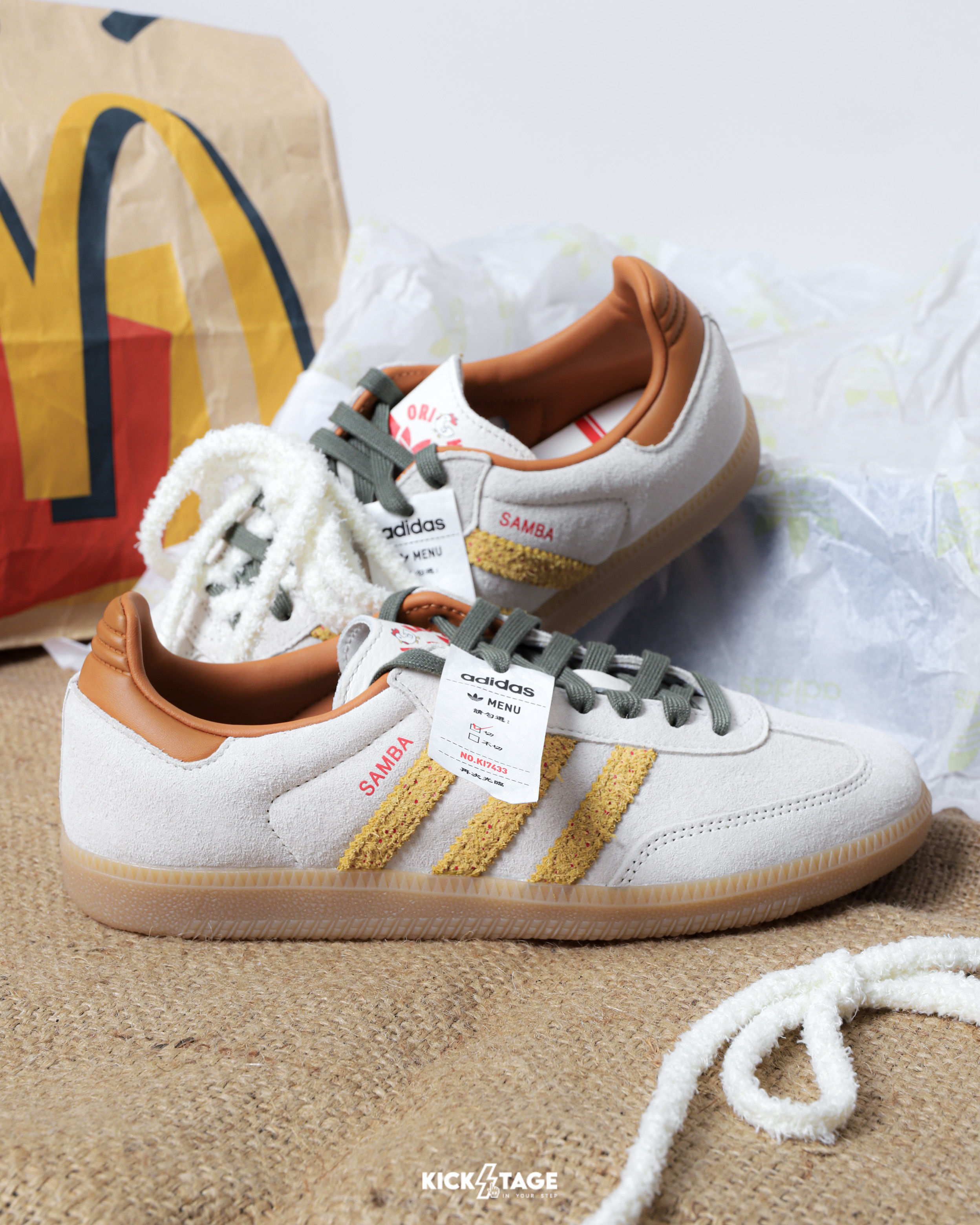 男女鞋 TAIPEI 台式炸雞排 X ADIDAS ORIGINALS SAMBA OG  德訓鞋 扁鞋 休閒鞋【KI7433】ORIㄐNAL