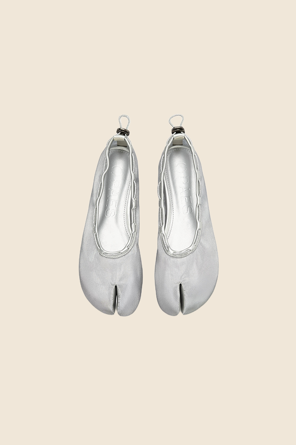 PAES - 分趾芭蕾鞋（金屬銀）