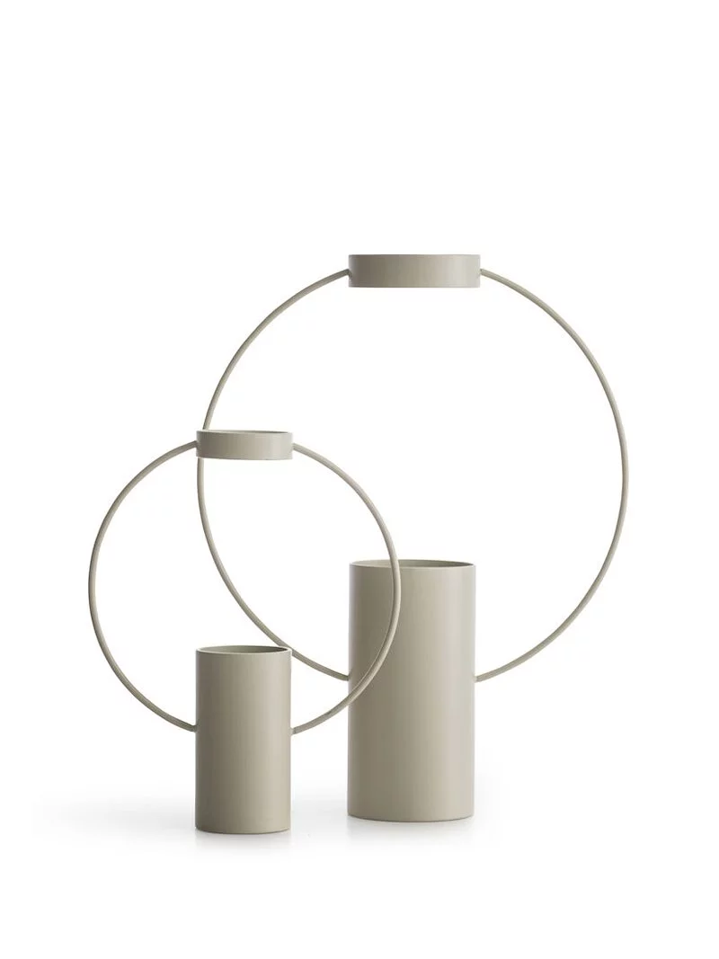 Sagaform-moon 花器，米色L號、S號，由 Pascal Charmolu 設計