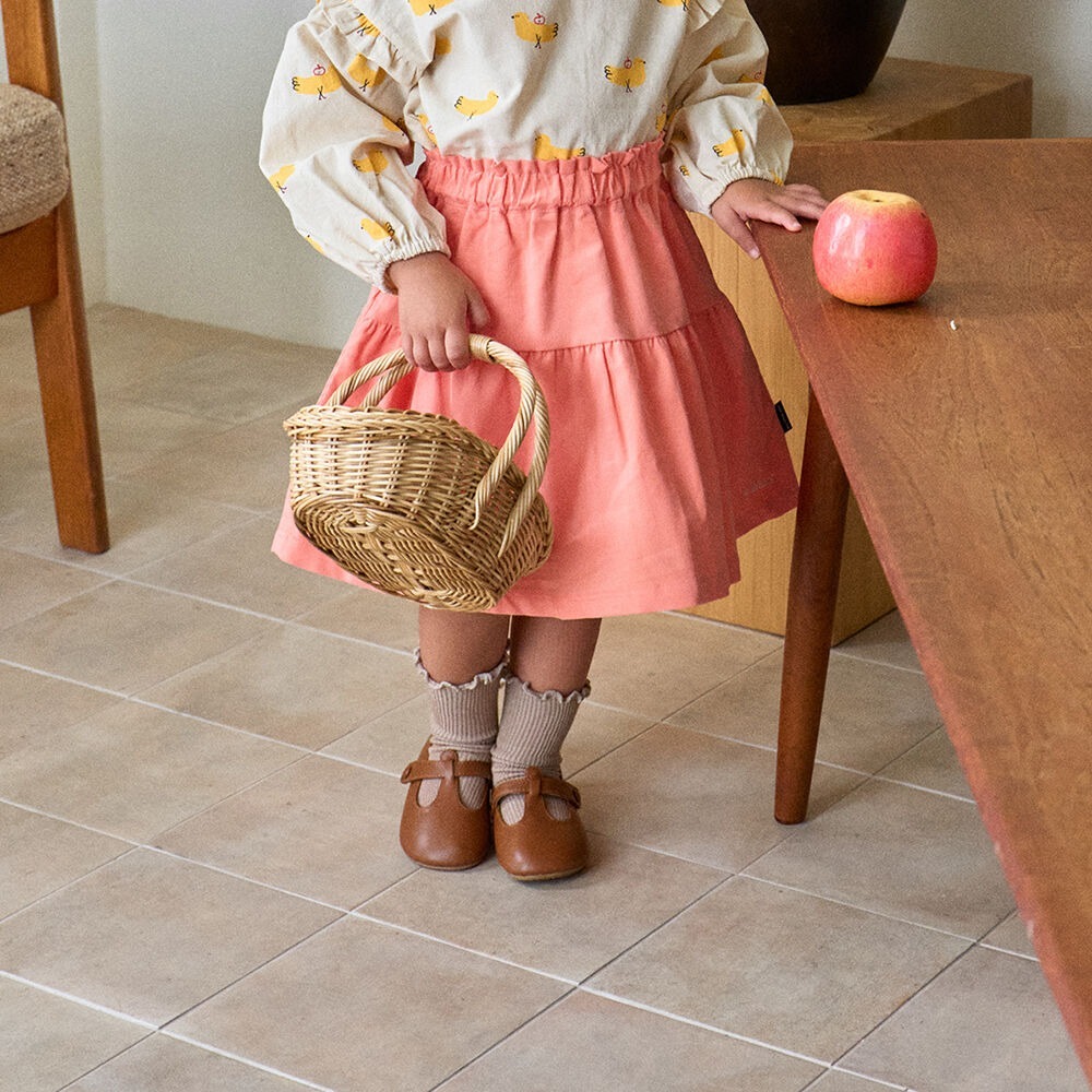 [十月第三週出貨]-小燈芯絨裙子｜粉色