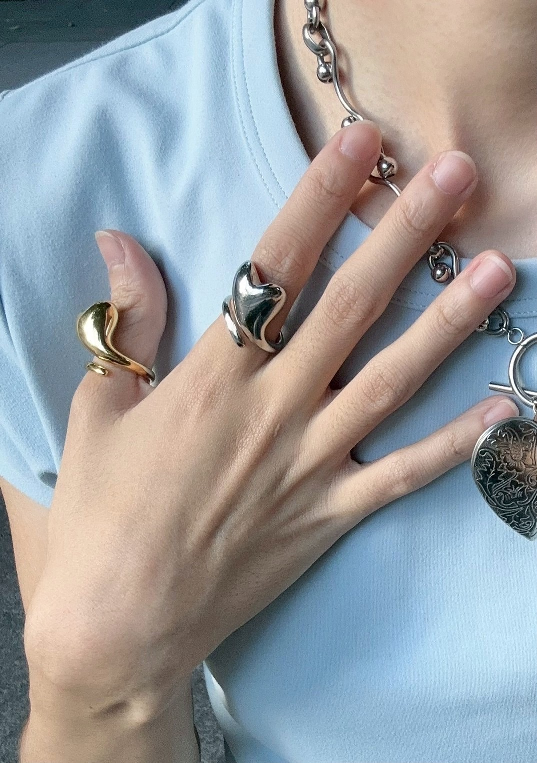 [LAUGHTER] 戒指 | 銀色 | NO.318