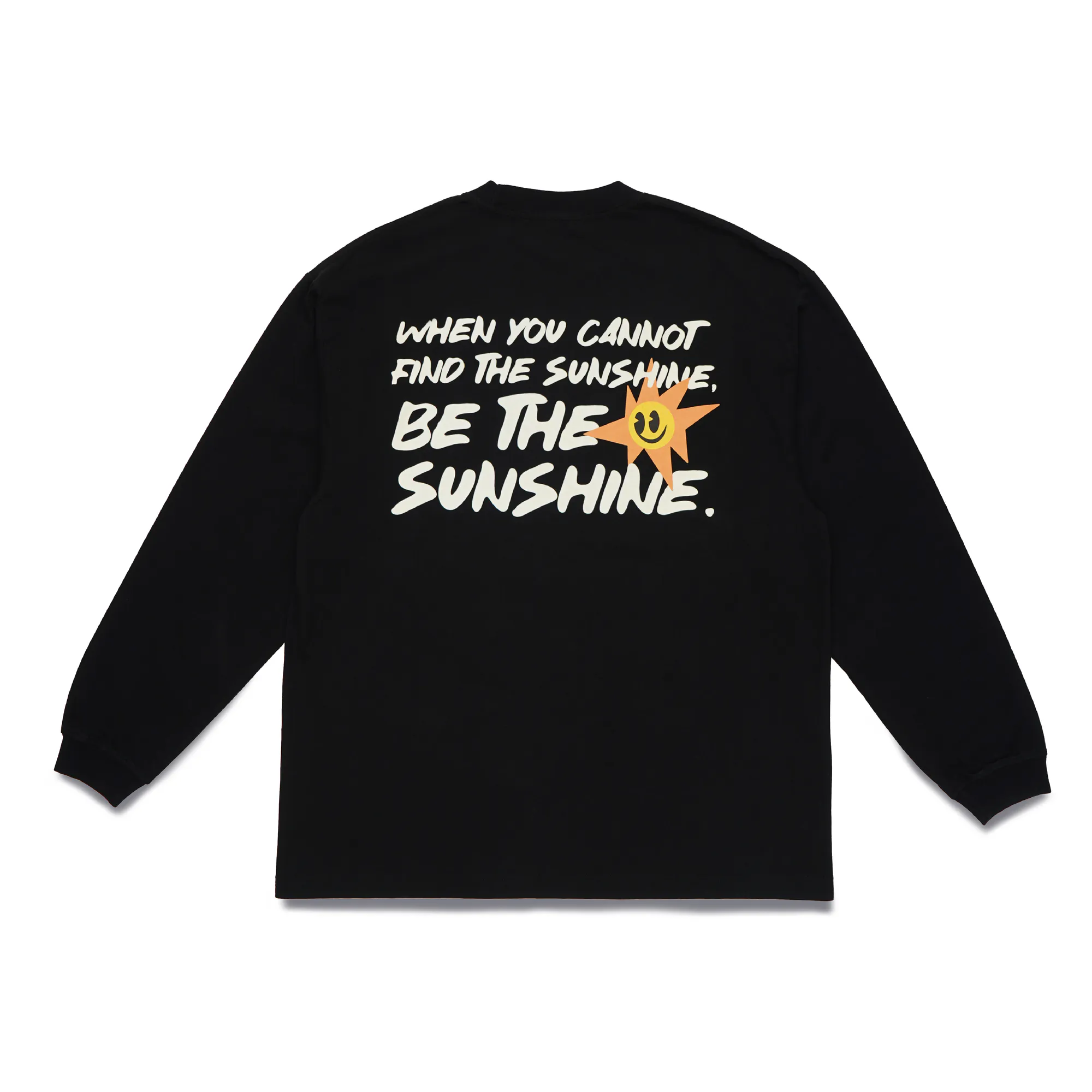 SUN SHIIINE TOMORROW “BE THE SUN SHIIINE” L/S GRAPHIC T-SHIRT SLTS01BLK