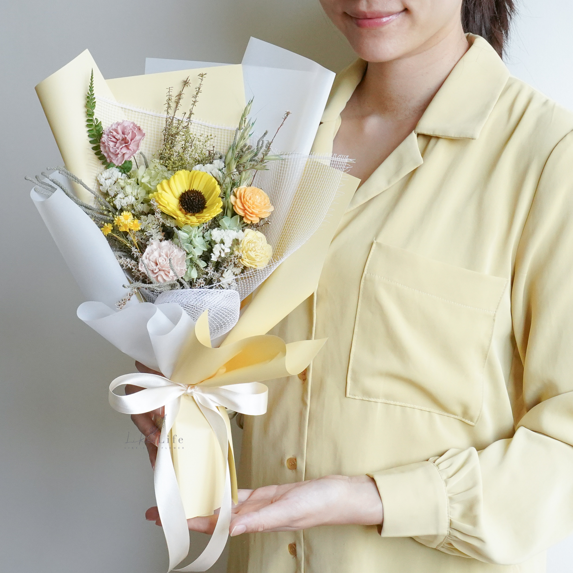 教師節花束,溫光黃