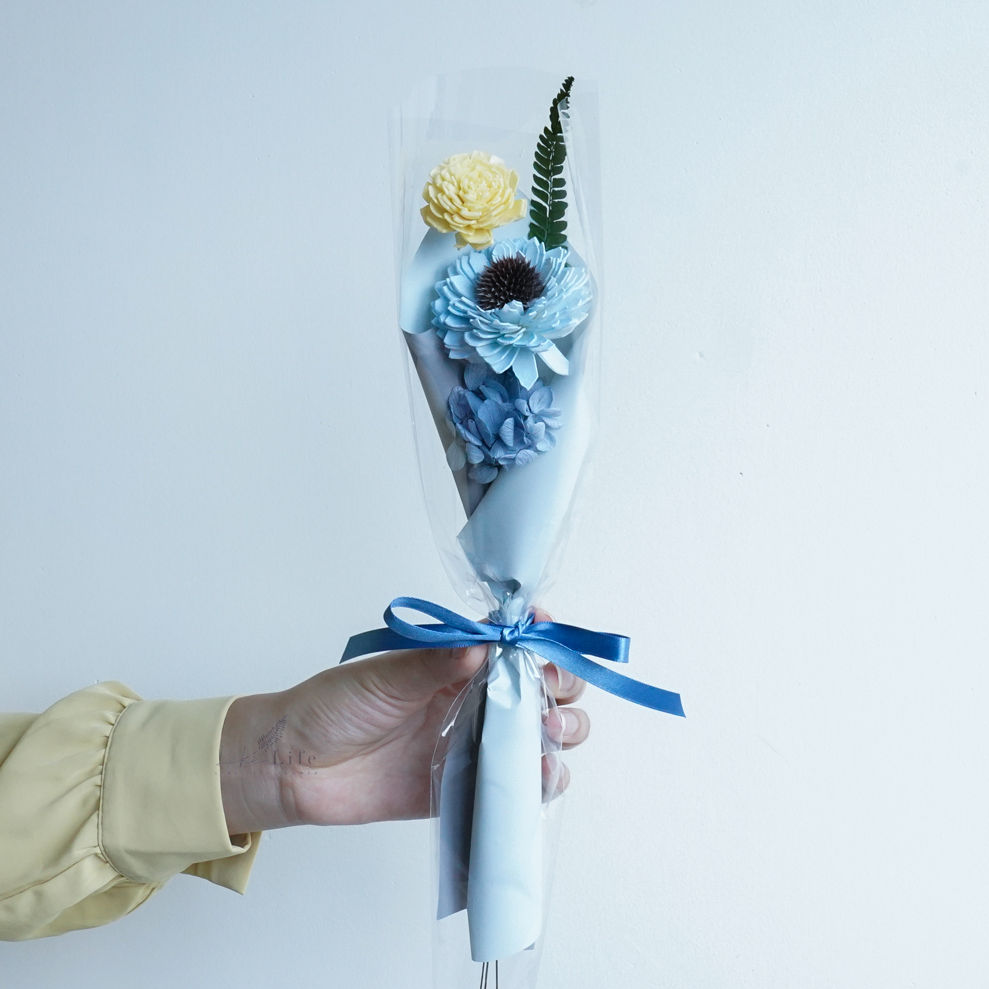 教師節花束,太陽花束單支版本藍色