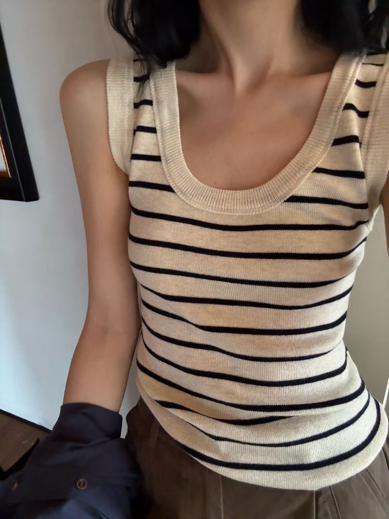 161 羊毛混紡針織背心