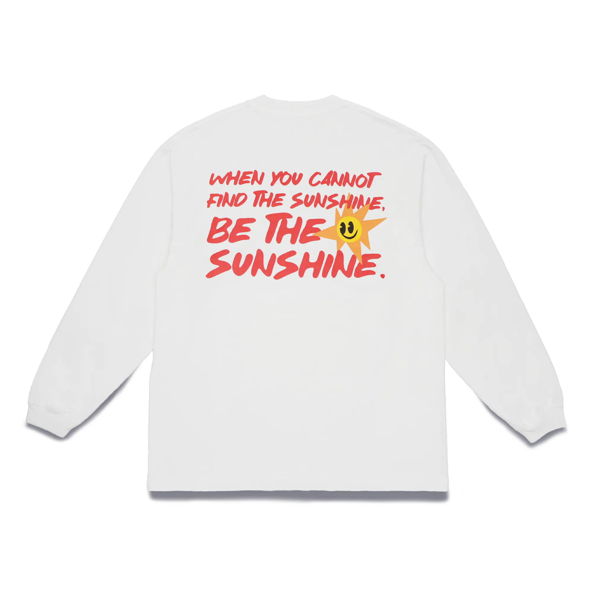 SUN SHIIINE TOMORROW “BE THE SUN SHIIINE” L/S GRAPHIC T-SHIRT SLTS01WHT