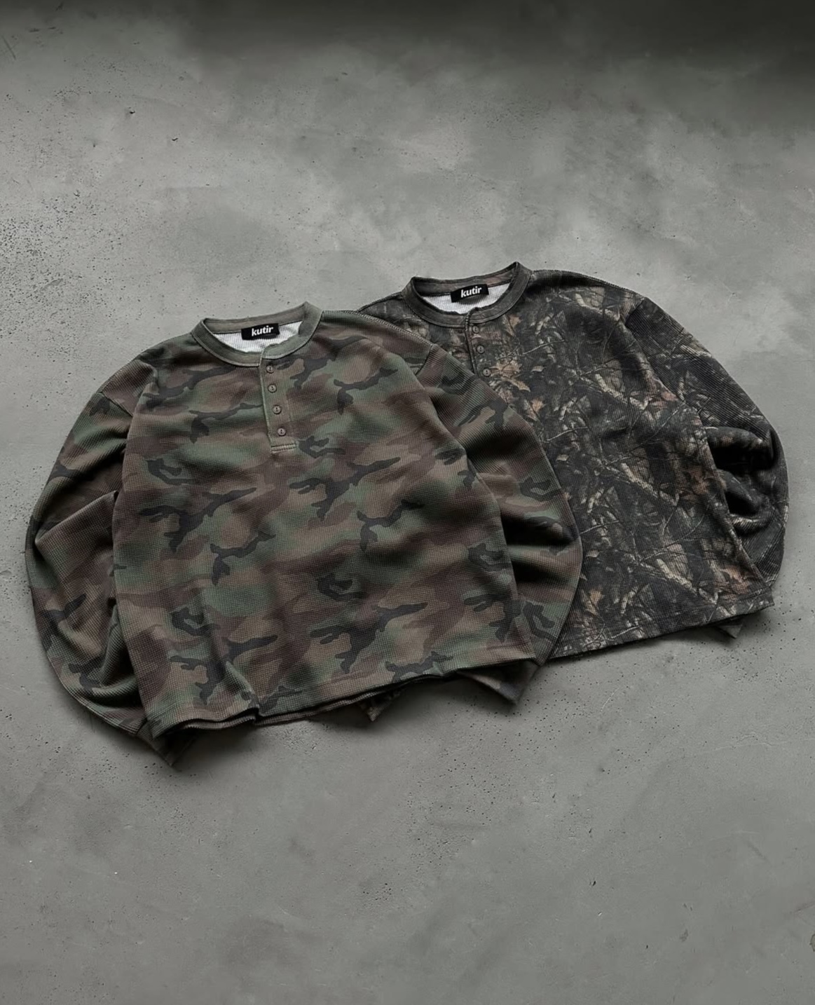 Kutir Assorted Henley Neck Thermal 華夫格 亨利領 二款