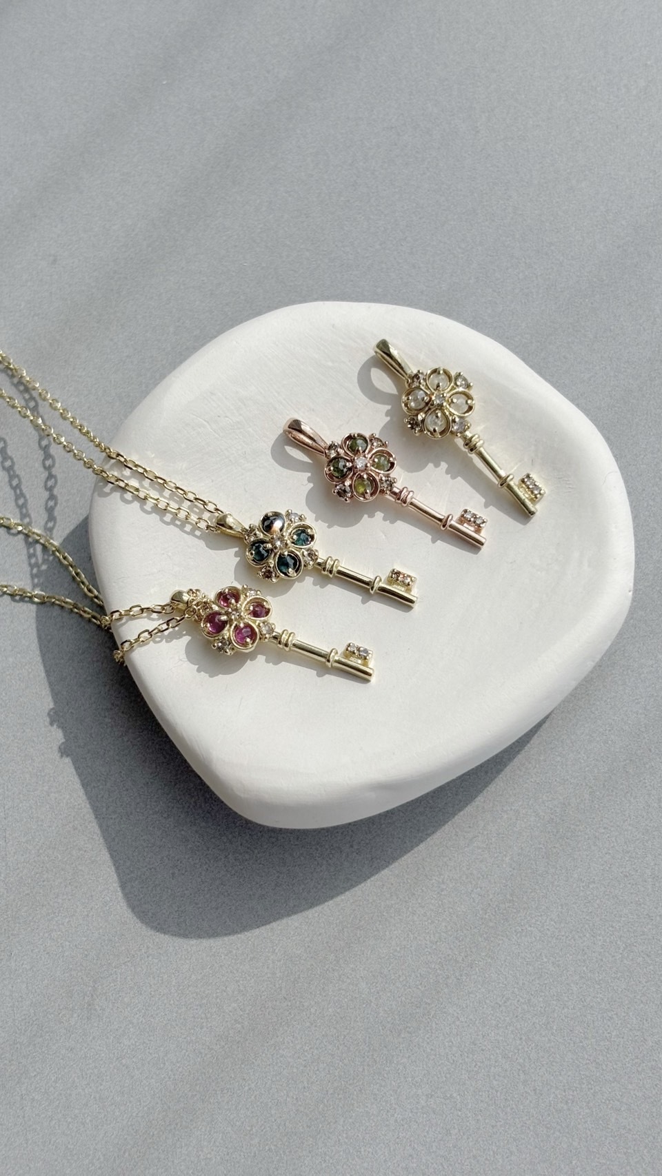 14K Fortune Clover Key墜飾