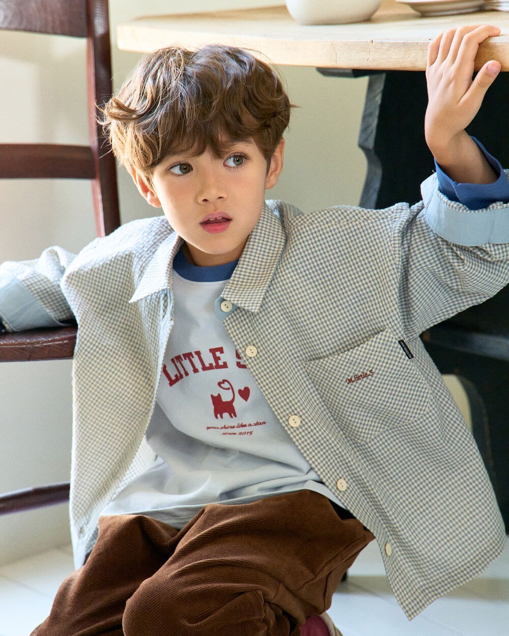 [十月第三週出貨]-Rona格紋襯衫｜藍色