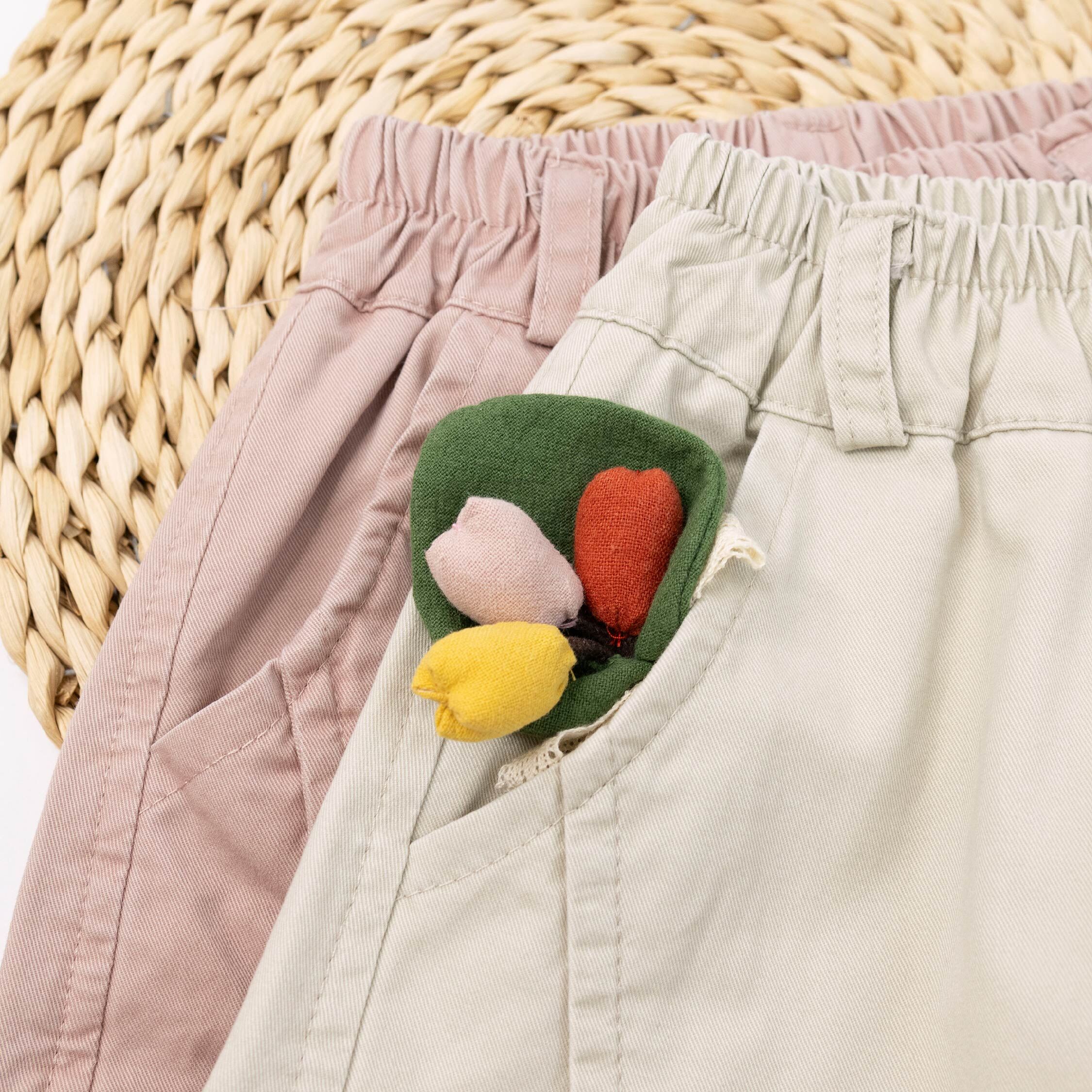 【H55254】潮流英字造型小標休閒褲＊二色