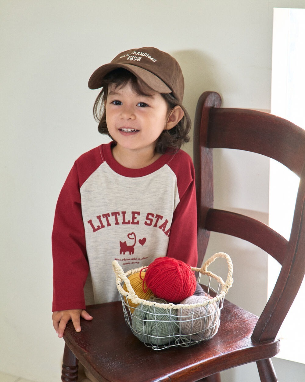 [十月第三週出貨]-小貓咪上衣｜酒紅色