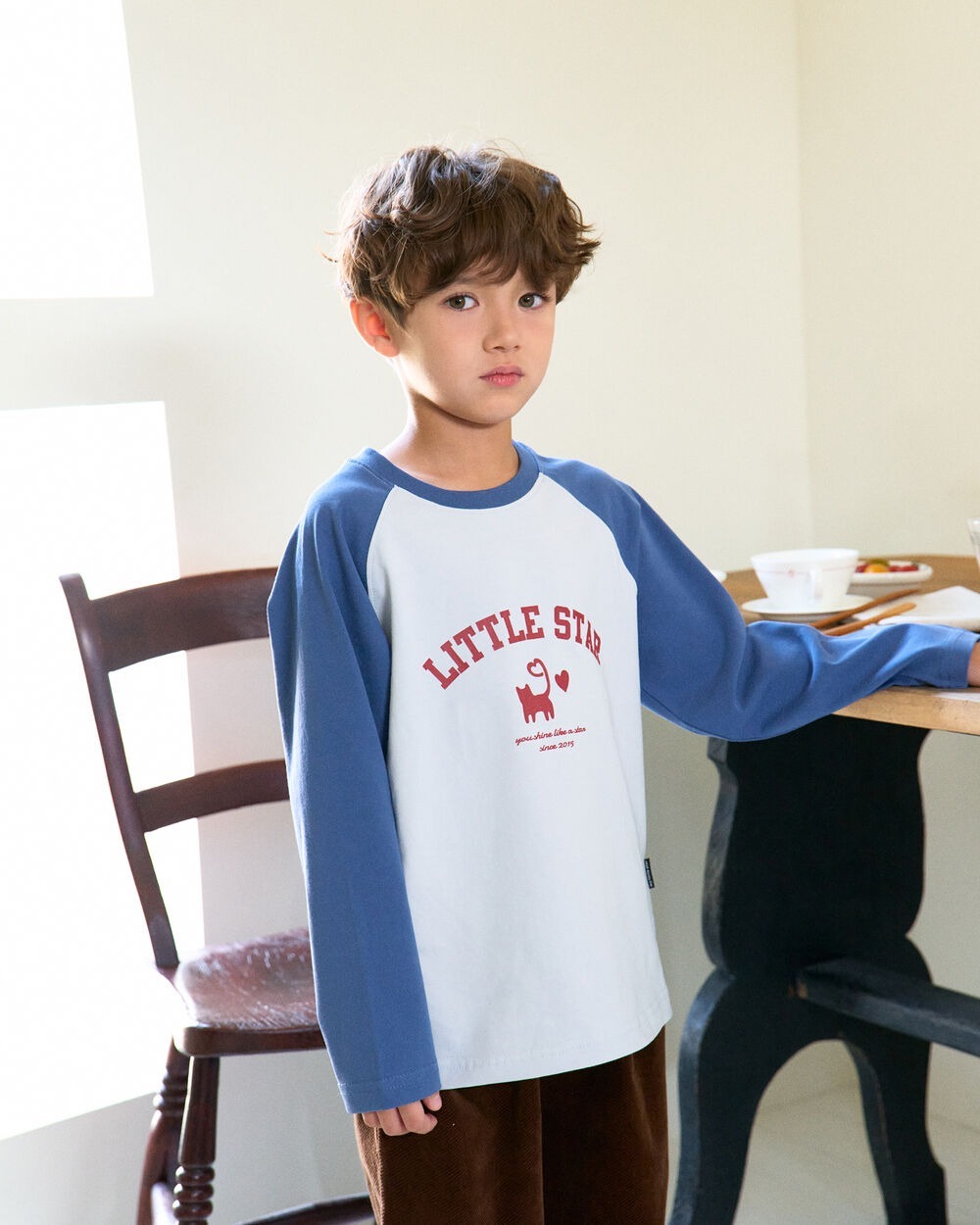 [十月第三週出貨]-小貓咪上衣｜藍色