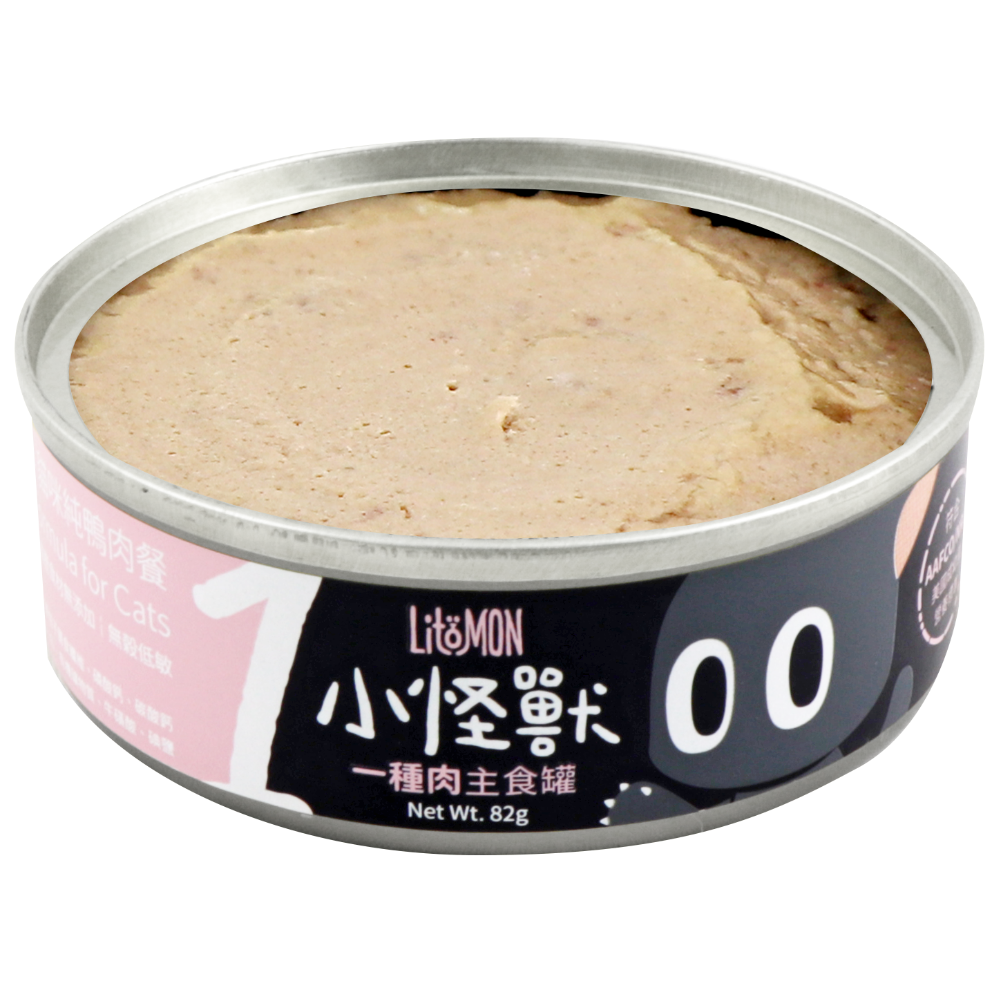 怪獸部落 – 1種肉低敏無膠主食罐 純鴨肉 (粉紅) 165g (原箱12罐優惠$285)