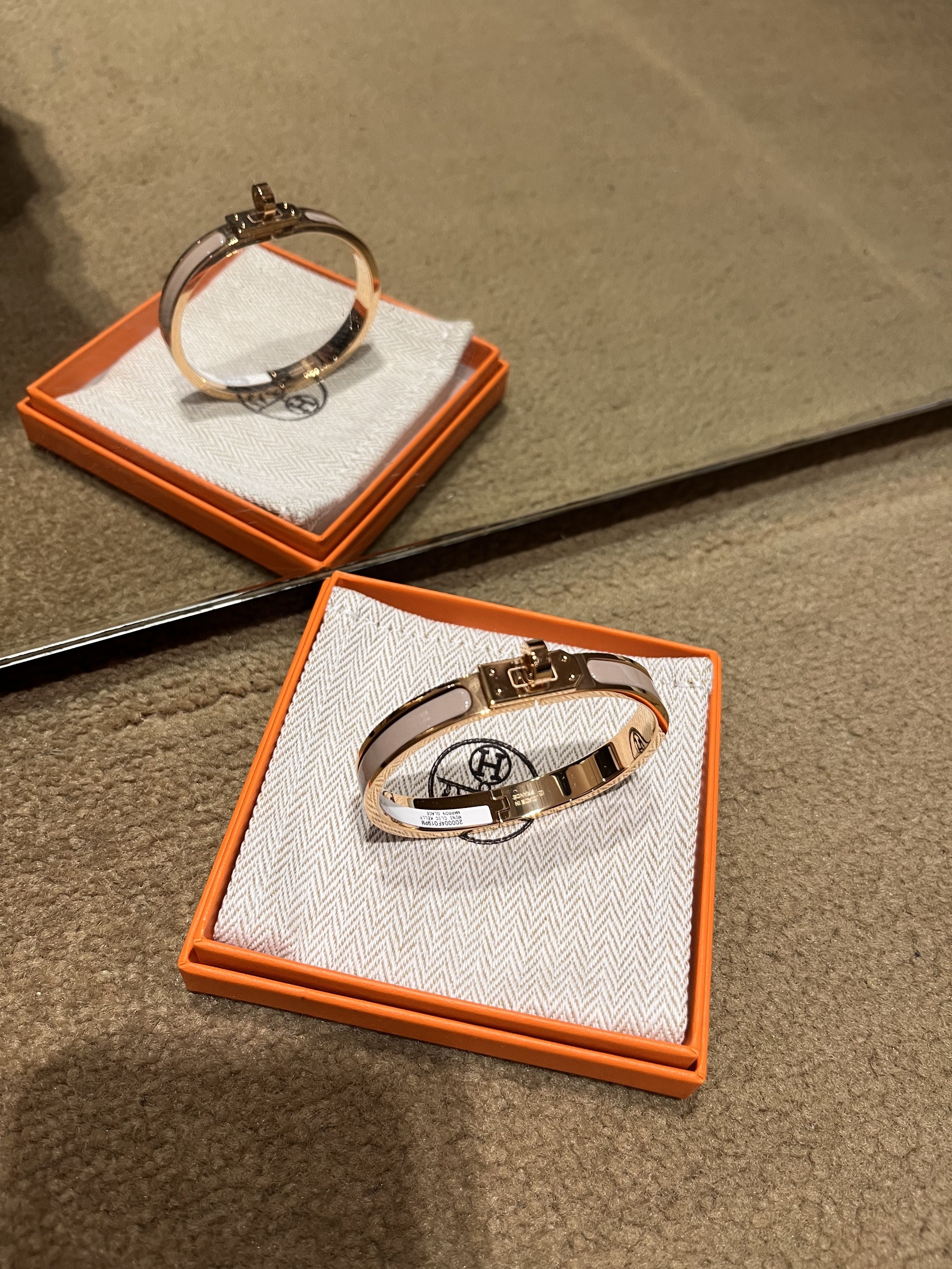 Mini clic kelly bracelet pm marron glace CD