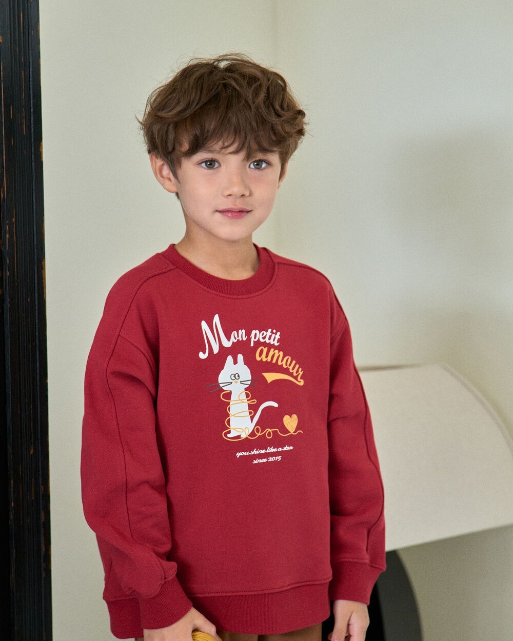 [十月第三週出貨]-玩個毛線貓咪上衣｜酒紅色